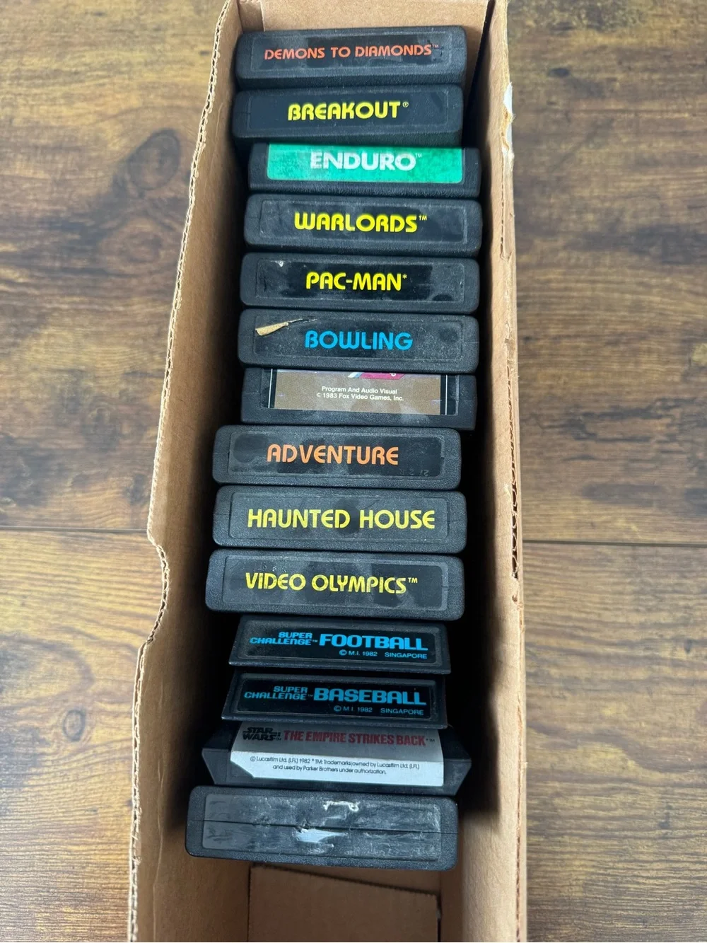 Atari 2600 Game Lot 14 Cartridges Warlords Adventure Haunted House Star Wars